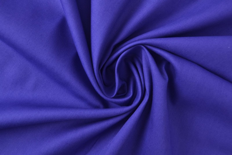 Katoen poplin donkerblauw