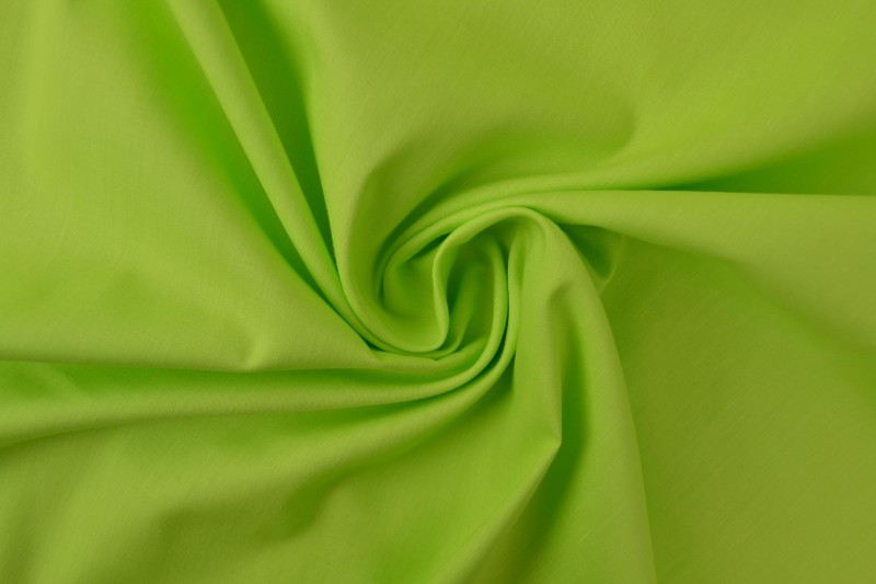 Katoen poplin lime groen