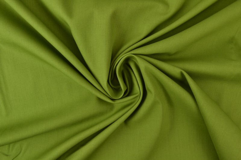Katoen poplin mosgroen