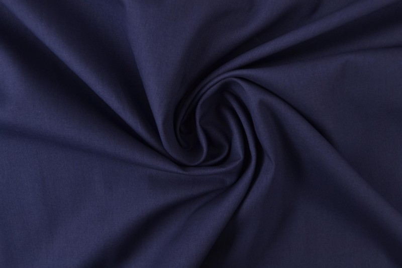 Katoen poplin navy