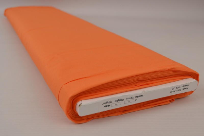 Katoen poplin oranje, rol