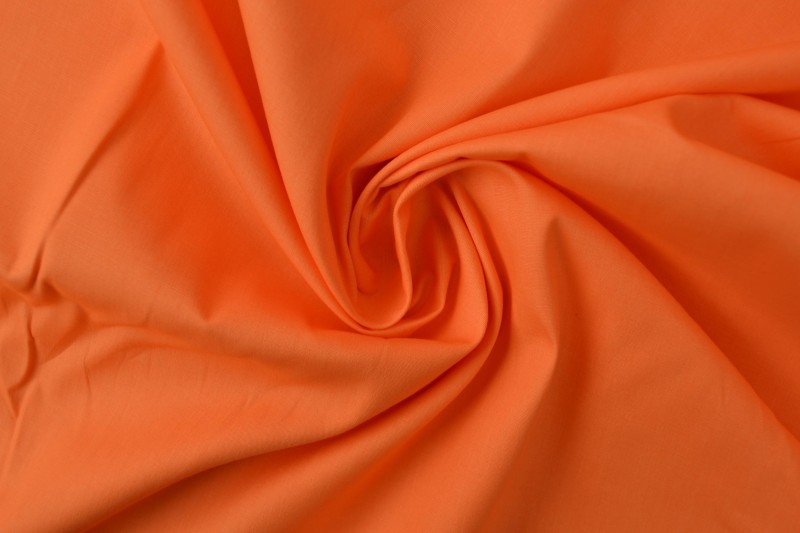 Katoen poplin oranje