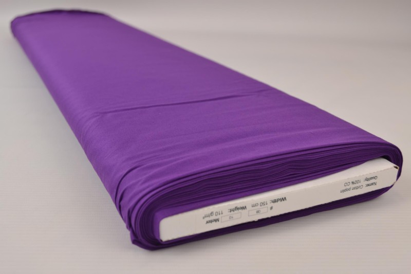 Katoen poplin paars, rol