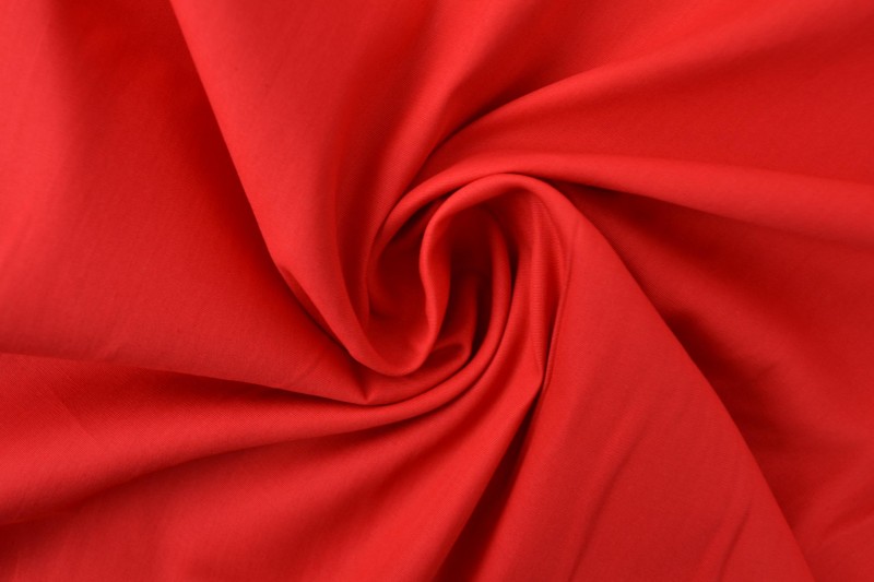 Katoen poplin rood