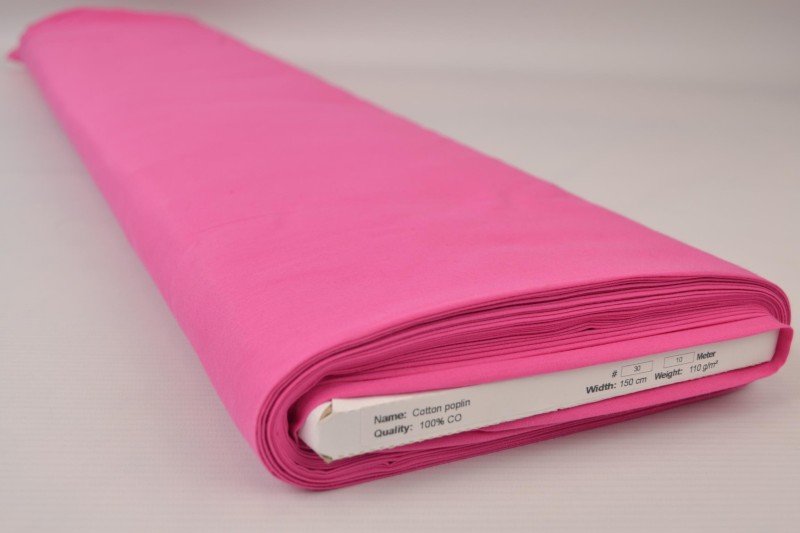 Katoen poplin roze, rol