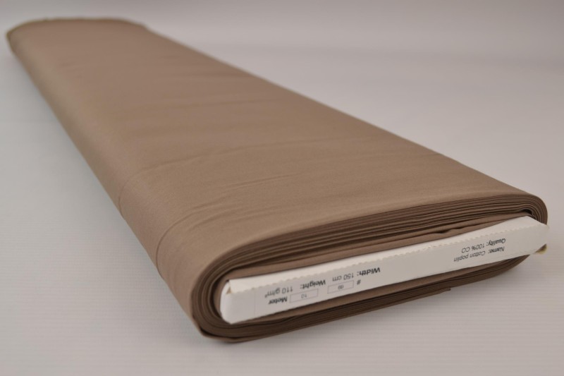 Katoen poplin taupe, rol