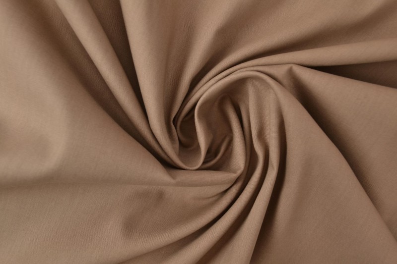 Katoen poplin taupe