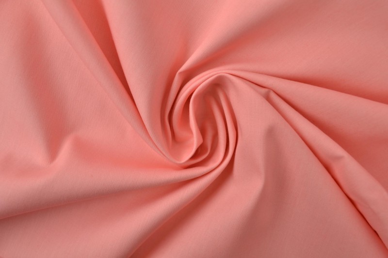 Katoen poplin zalm roze