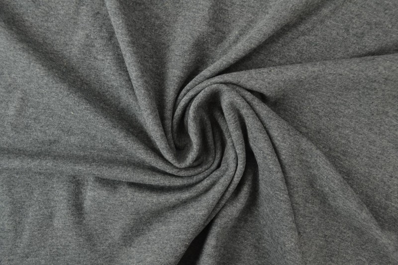 Katoen tricot antraciet melange