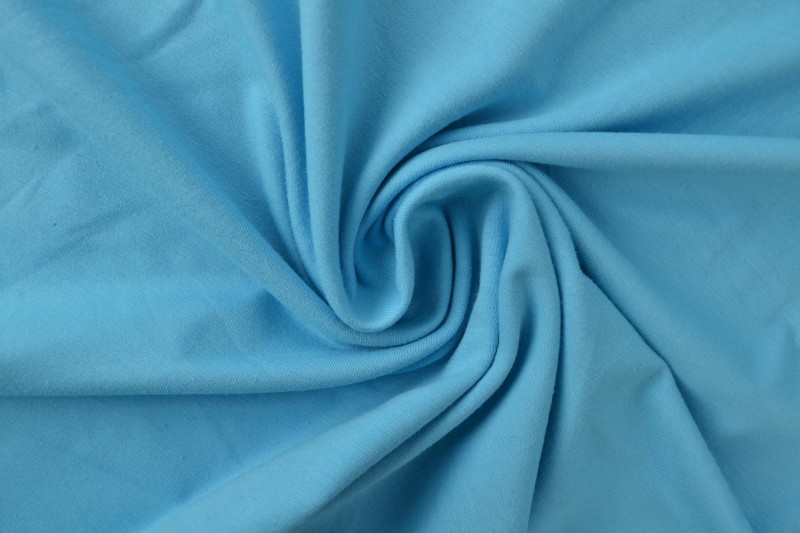 Katoen tricot aqua blauw