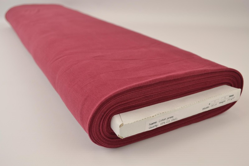 Katoen tricot bordeaux, rol