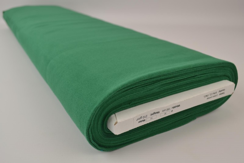 Katoen tricot donker groen, rol