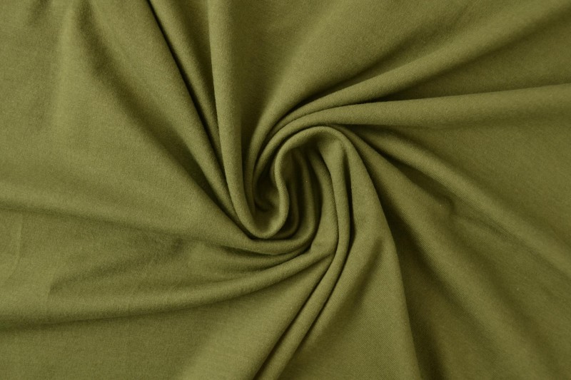 Katoen tricot donker mosgroen