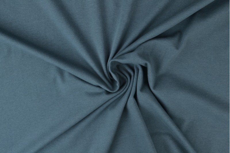 Katoen tricot grijs-blauw