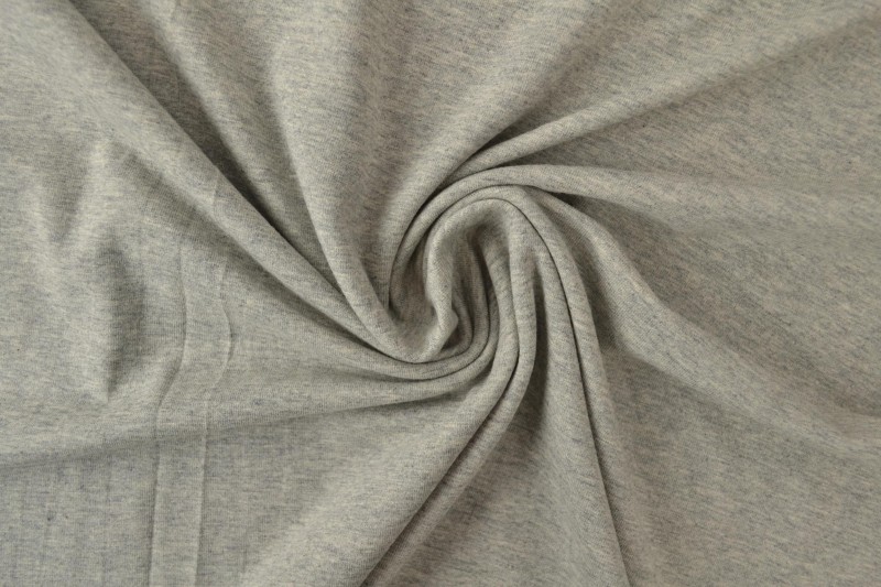 Katoen tricot grijs melange