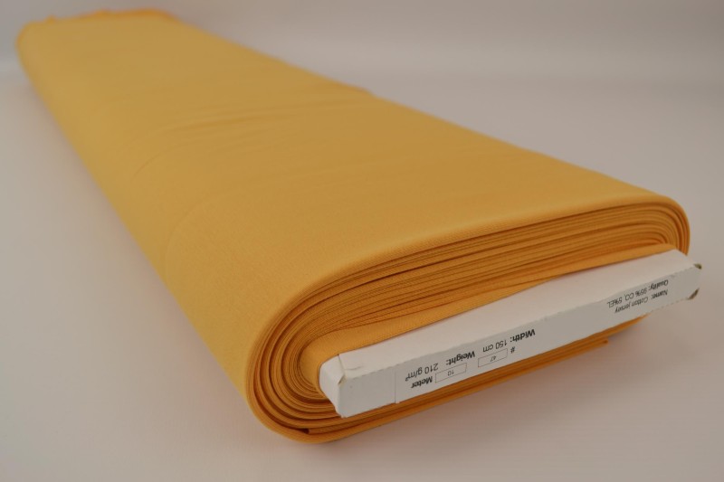 Katoen tricot okergeel, rol