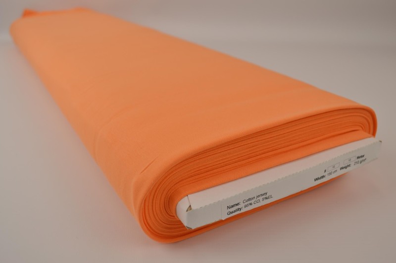 Katoen tricot oranje, rol