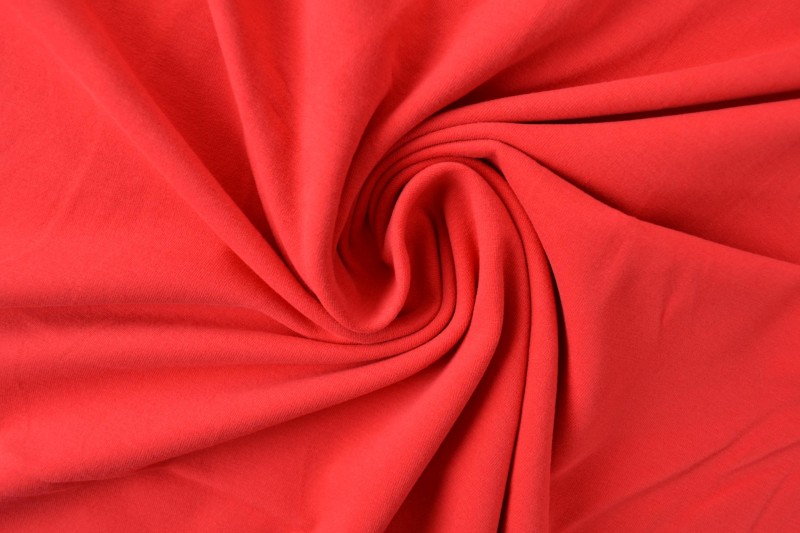 Katoen tricot rood