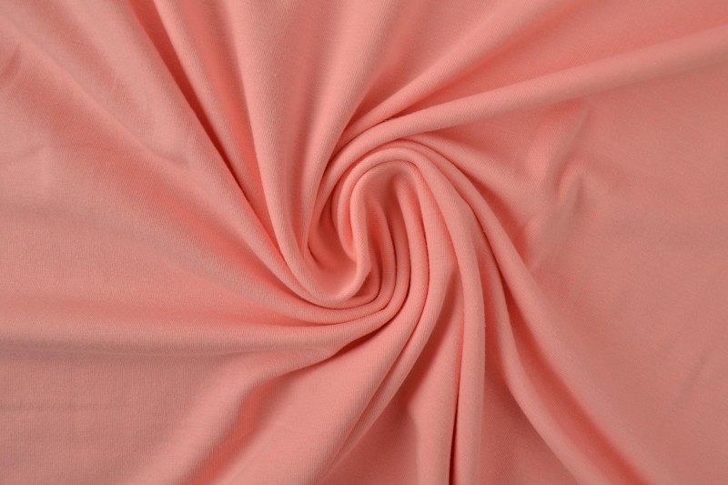 Katoen tricot zalm roze