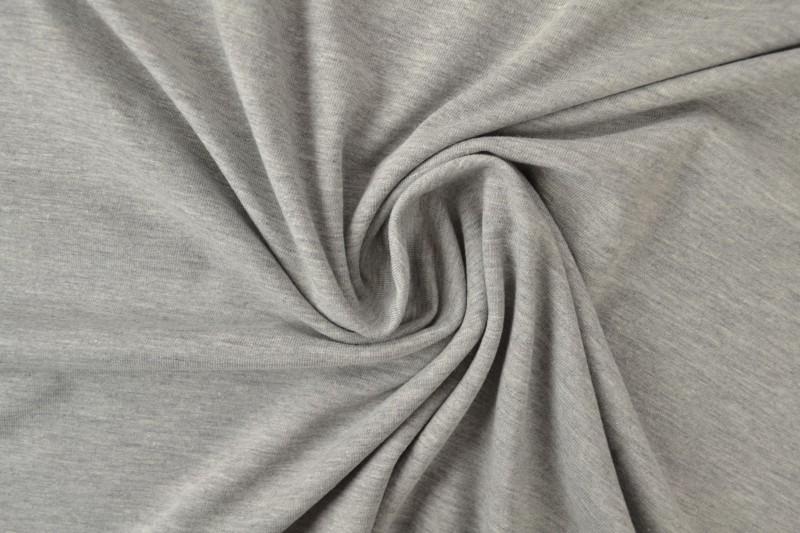 Katoen tricot zilvergrijs melange