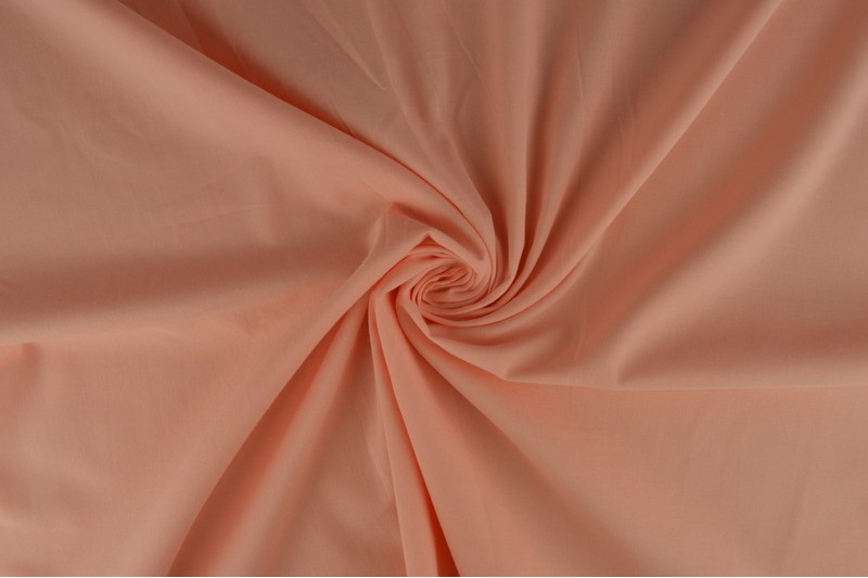 Katoen voile zalmroze