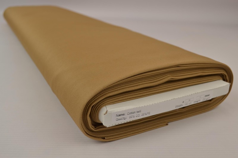 Keperkatoen beige, rolweergave