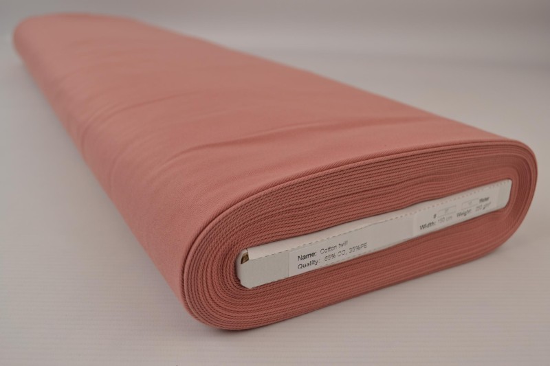 Keperkatoen oud roze, rolweergave