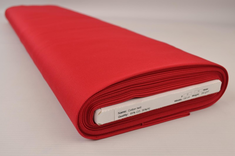 Keperkatoen rood, rolweergave
