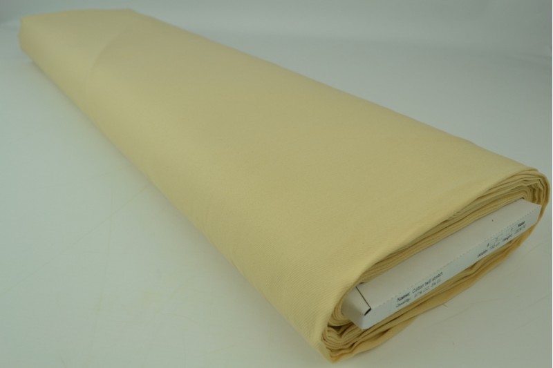 Keperkatoen stretch champagne, rolweergave