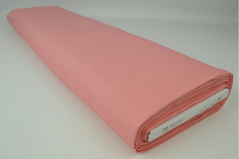 Keperkatoen stretch dusky roze, rolweergave