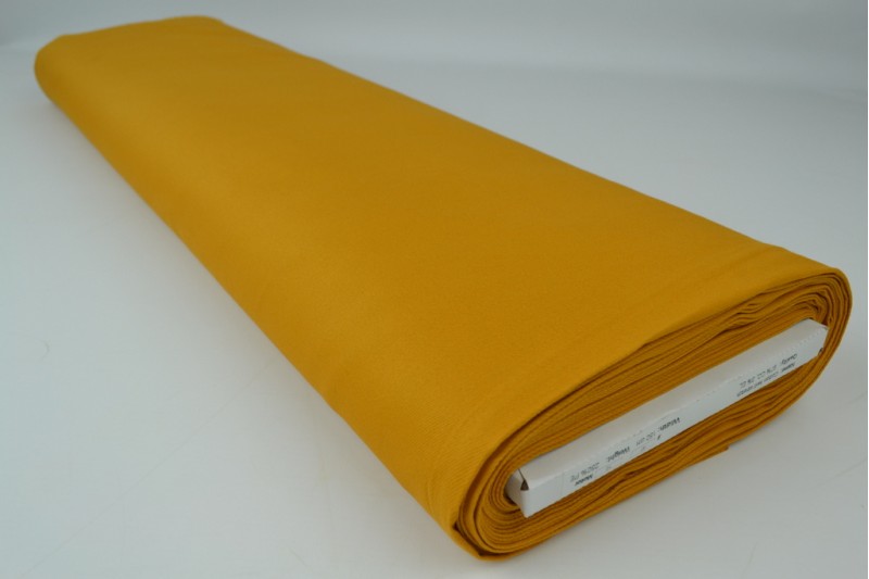 Keperkatoen stretch okergeel, rol