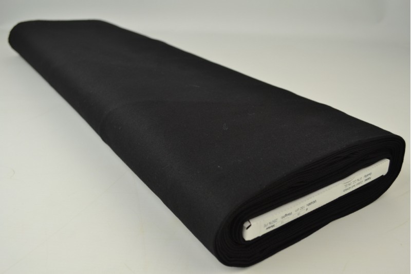 Keperkatoen stretch zwart, rol
