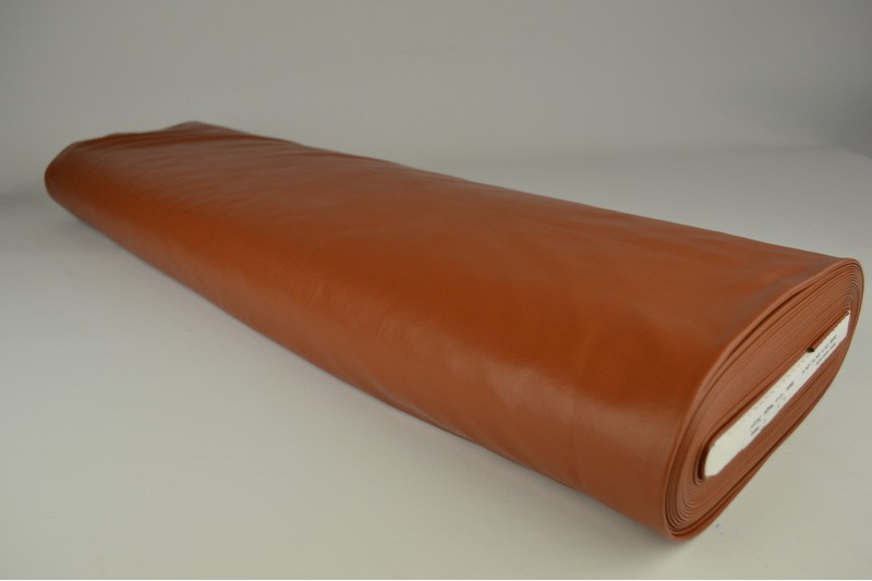 Kunstleer cognac, rolweergave