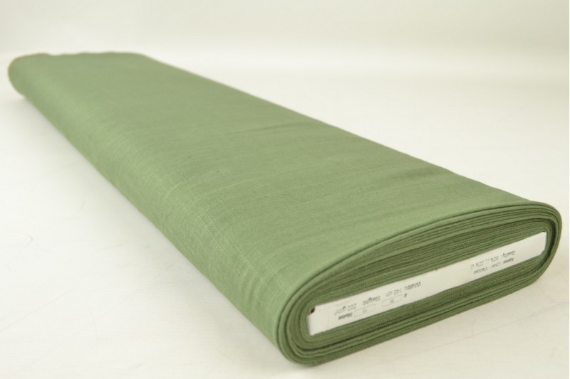 Linnen viscose mosgroen, rol