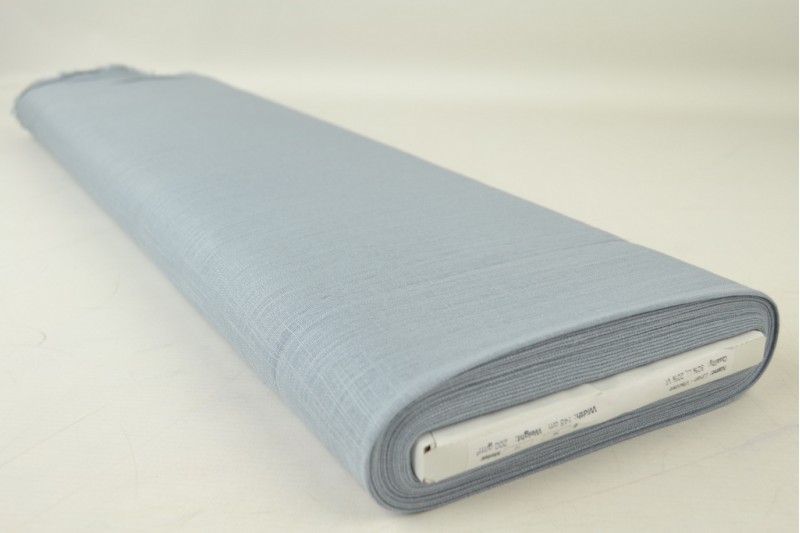 Linnen viscose vintage blauw, rol