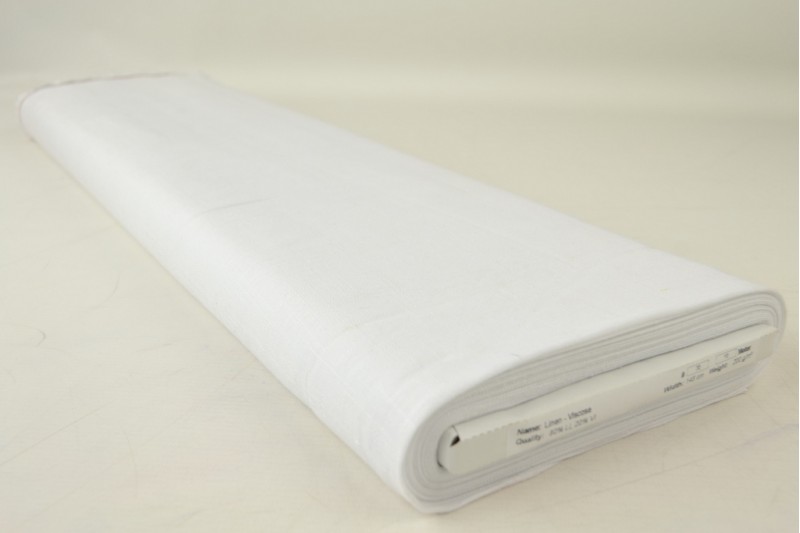 Linnen viscose wit, rolweergave