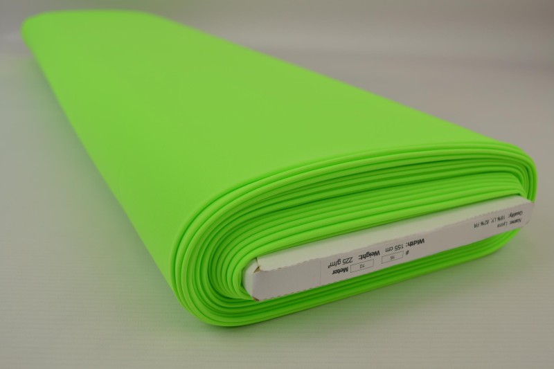 Lycra fluor limegroen, rolweergave