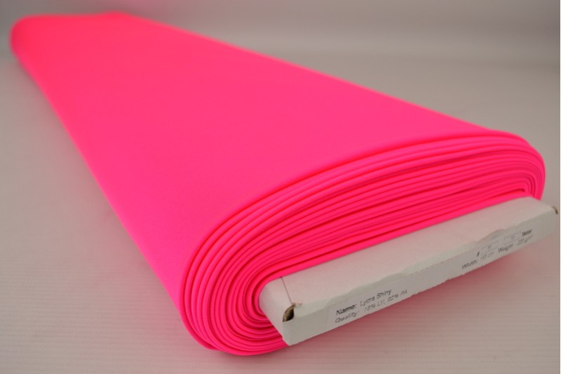 Lycra glans fluor roze, rolweergave