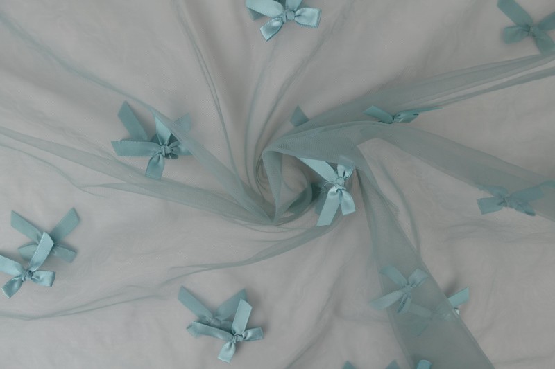 Mesh bowknot oud groen
