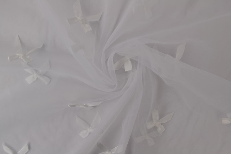 Mesh bowknot wit