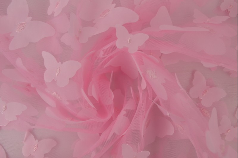 Mesh butterfly roze