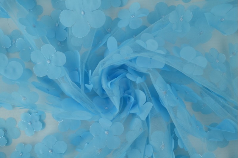 Mesh flower blauw