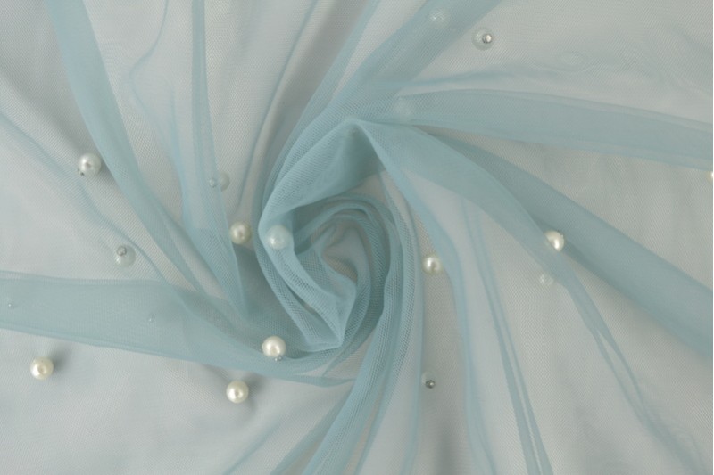 Mesh pearls oud groen, rol