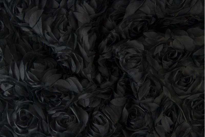 Mesh roses special zwart