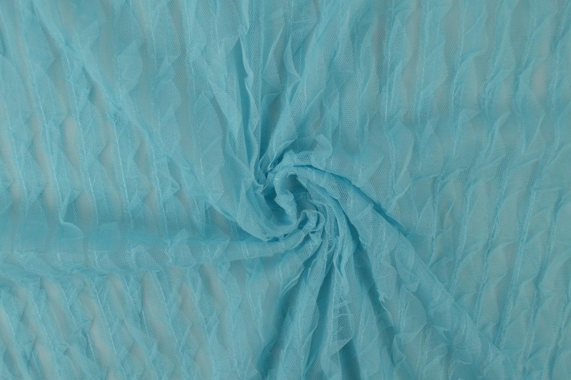 Mesh waves blauw, stofdetail