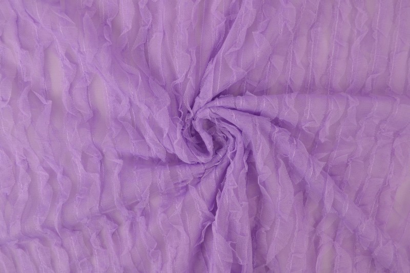 Mesh waves lavendel, stofdetail