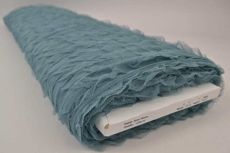 Mesh waves oud groen, rol