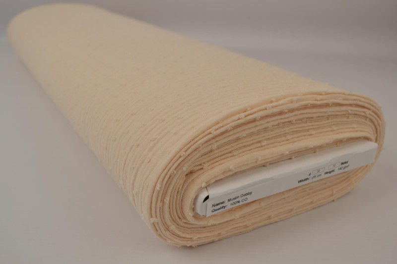 Mousseline dobby champagne, rol