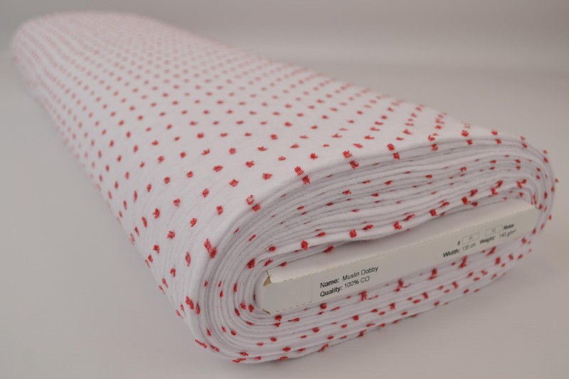 Mousseline dobby print 01, rolweergave