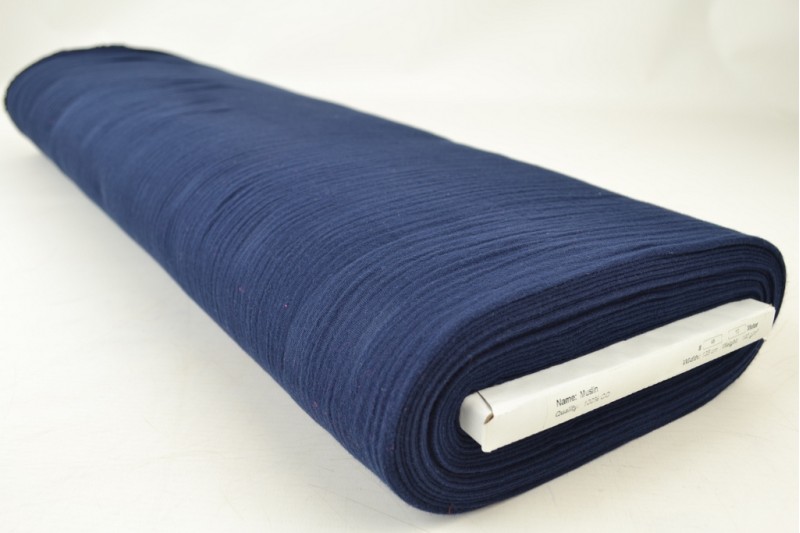 Mousseline (hydrofiel) navy, rolweergave